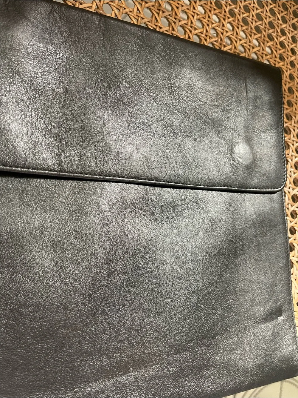 T. Anthony Black Leather Portfolio/Document sleeve